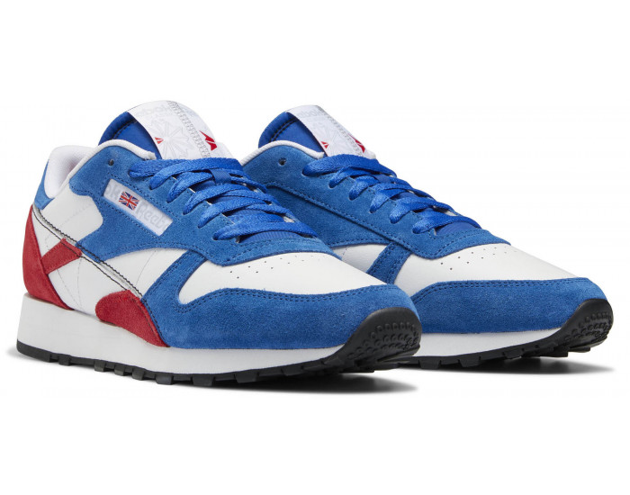 Reebok Classic Leather синие с красным