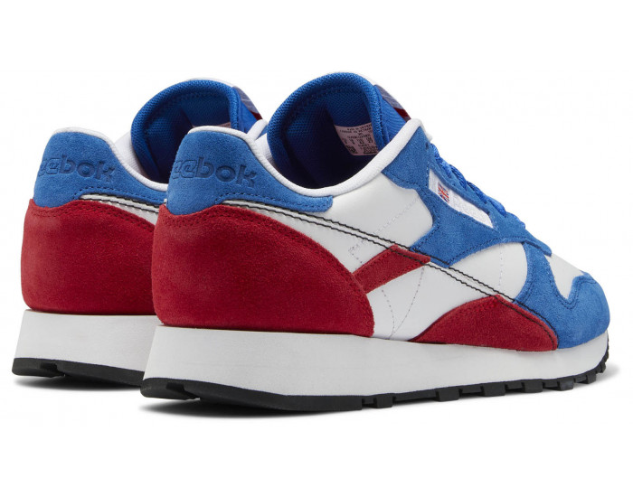 Reebok Classic Leather синие с красным