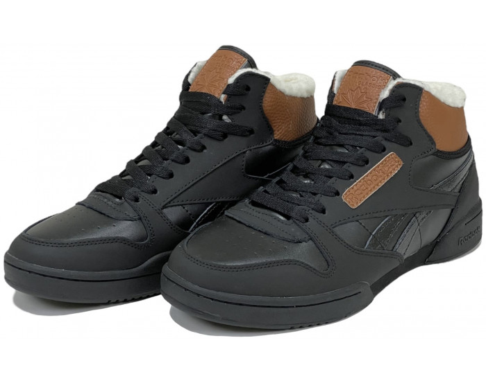Reebok Classic Exertion Mid Black Brown с мехом