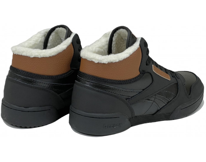 Reebok Classic Exertion Mid Black Brown с мехом