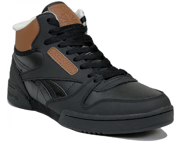 Reebok Classic Exertion Mid Black Brown с мехом
