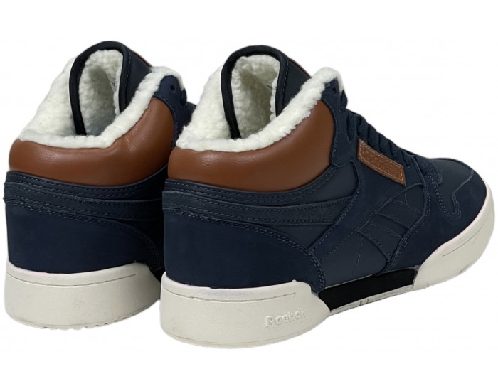 Reebok Classic Exertion Mid Blue Brown с мехом
