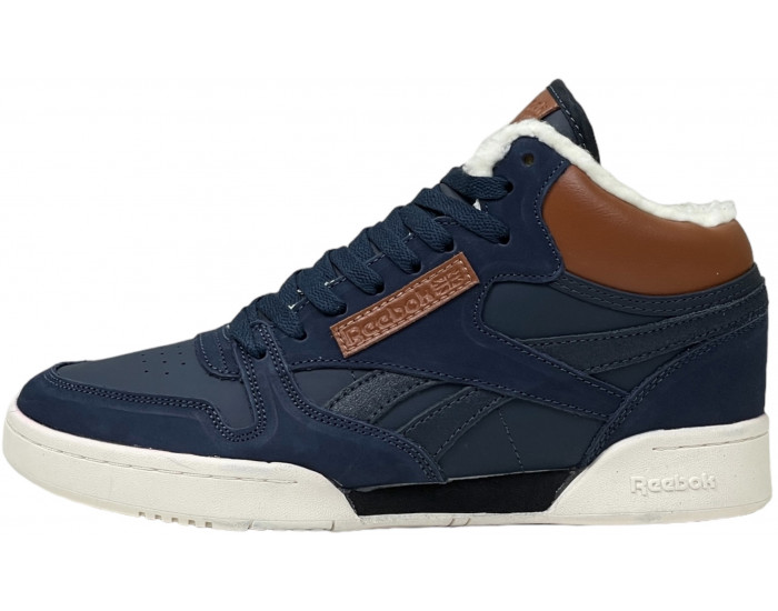 Reebok Classic Exertion Mid Blue Brown с мехом