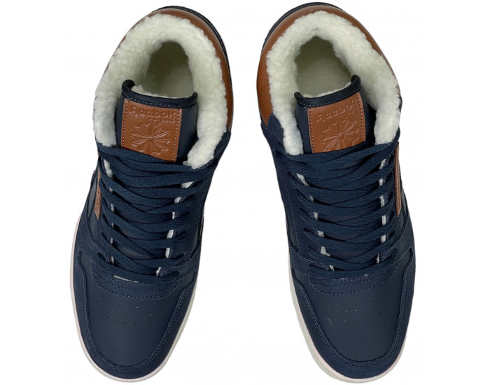 Reebok Classic Exertion Mid Blue Brown с мехом